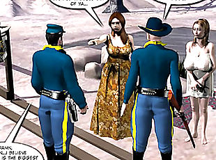 3D Comic:menacing Six Gun Sisters.threatening Movie 1